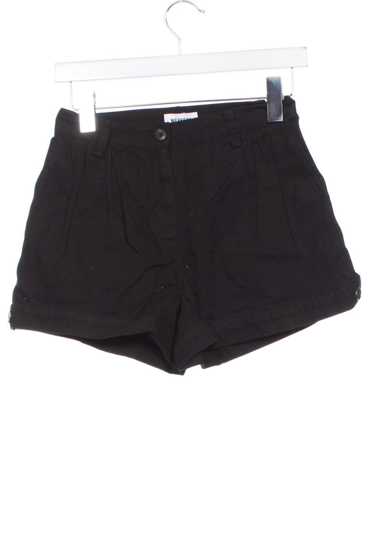 Γυναικείο κοντό παντελόνι Weekday, Μέγεθος XS, Χρώμα Μαύρο, Τιμή 4,18 €