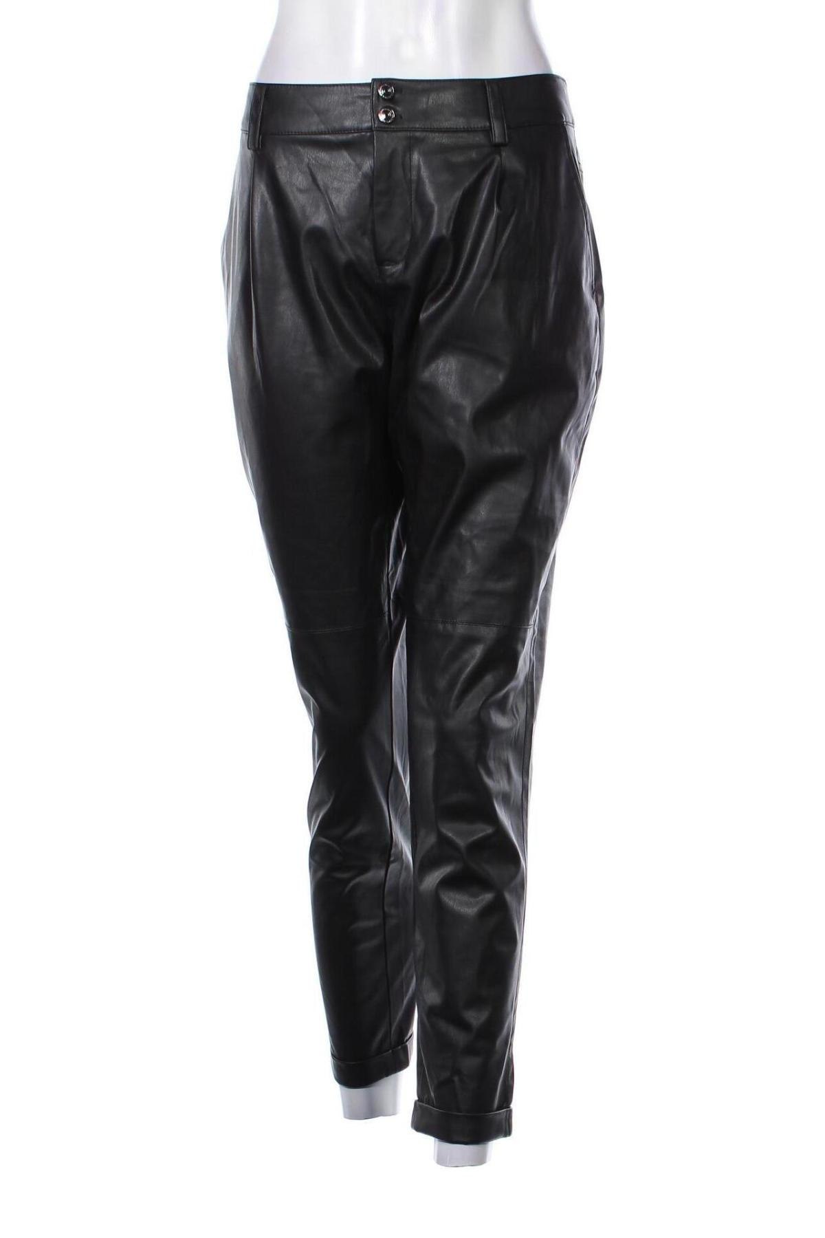 Γυναικείο παντελόνι δερμάτινο Comma,, Μέγεθος M, Χρώμα Μαύρο, Τιμή 75,26 €