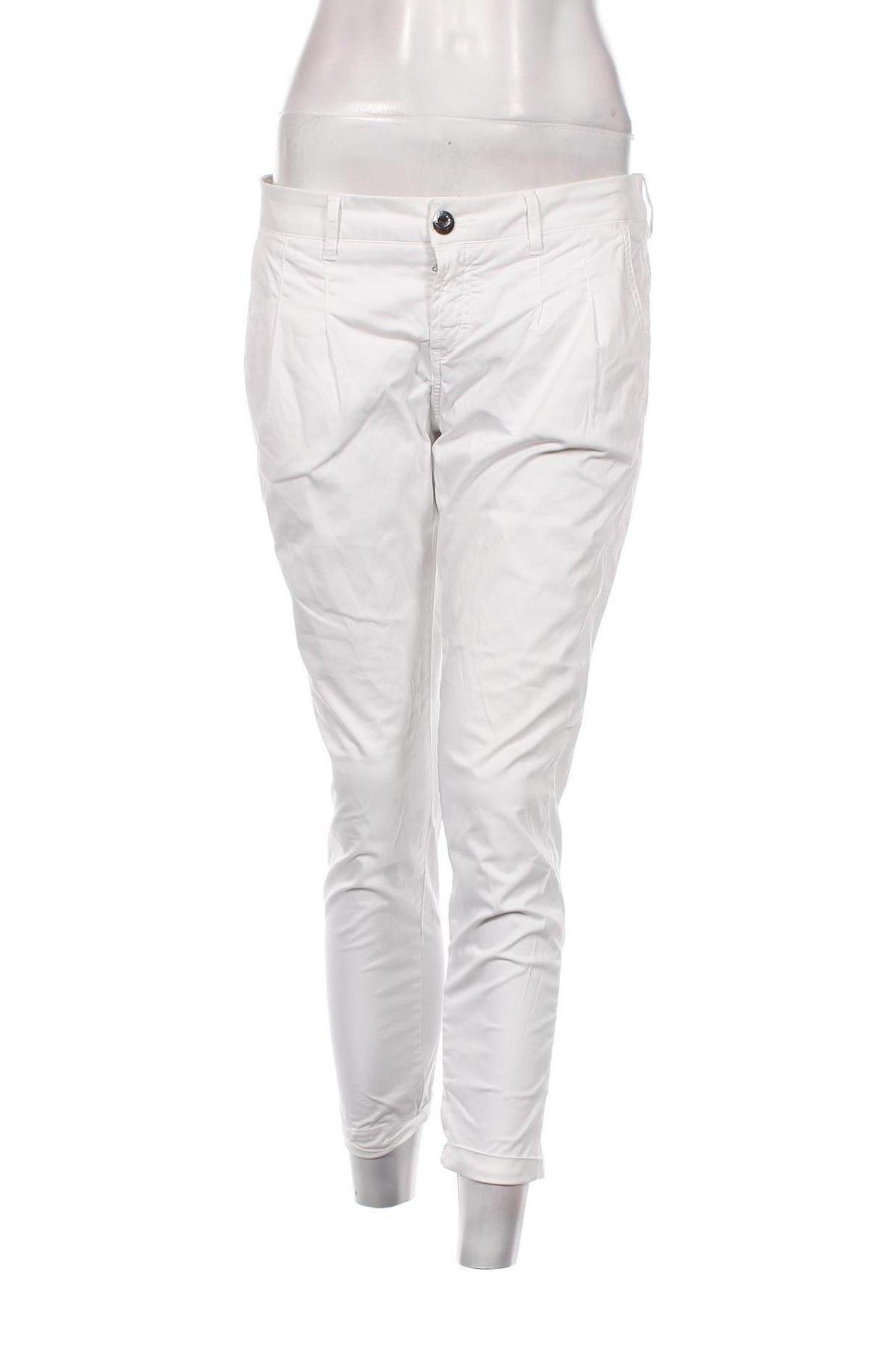 Дамски панталон Jacob Cohen, Размер M, Цвят Бял, Цена 23,52 лв.