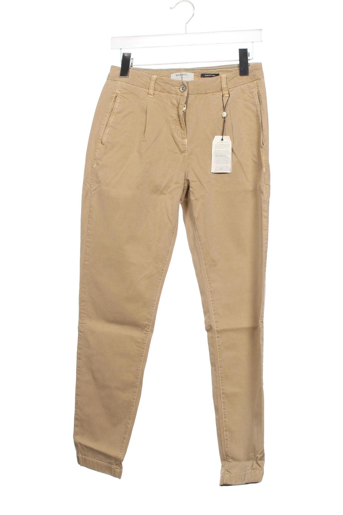 Pantaloni de femei Sandwich_, Mărime XS, Culoare Bej, Preț 480,26 Lei