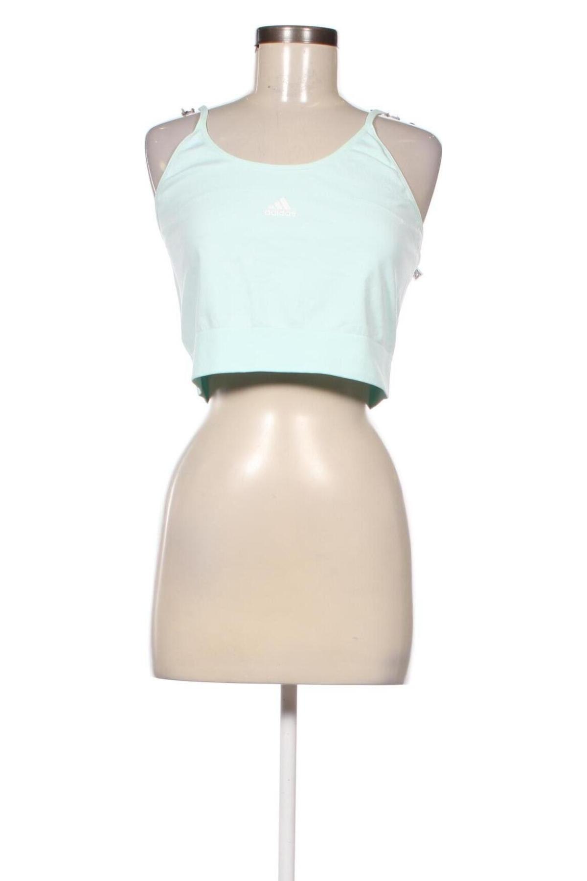 Damska koszulka na ramiączkach Adidas, Rozmiar XL, Kolor Zielony, Cena 210,57 zł
