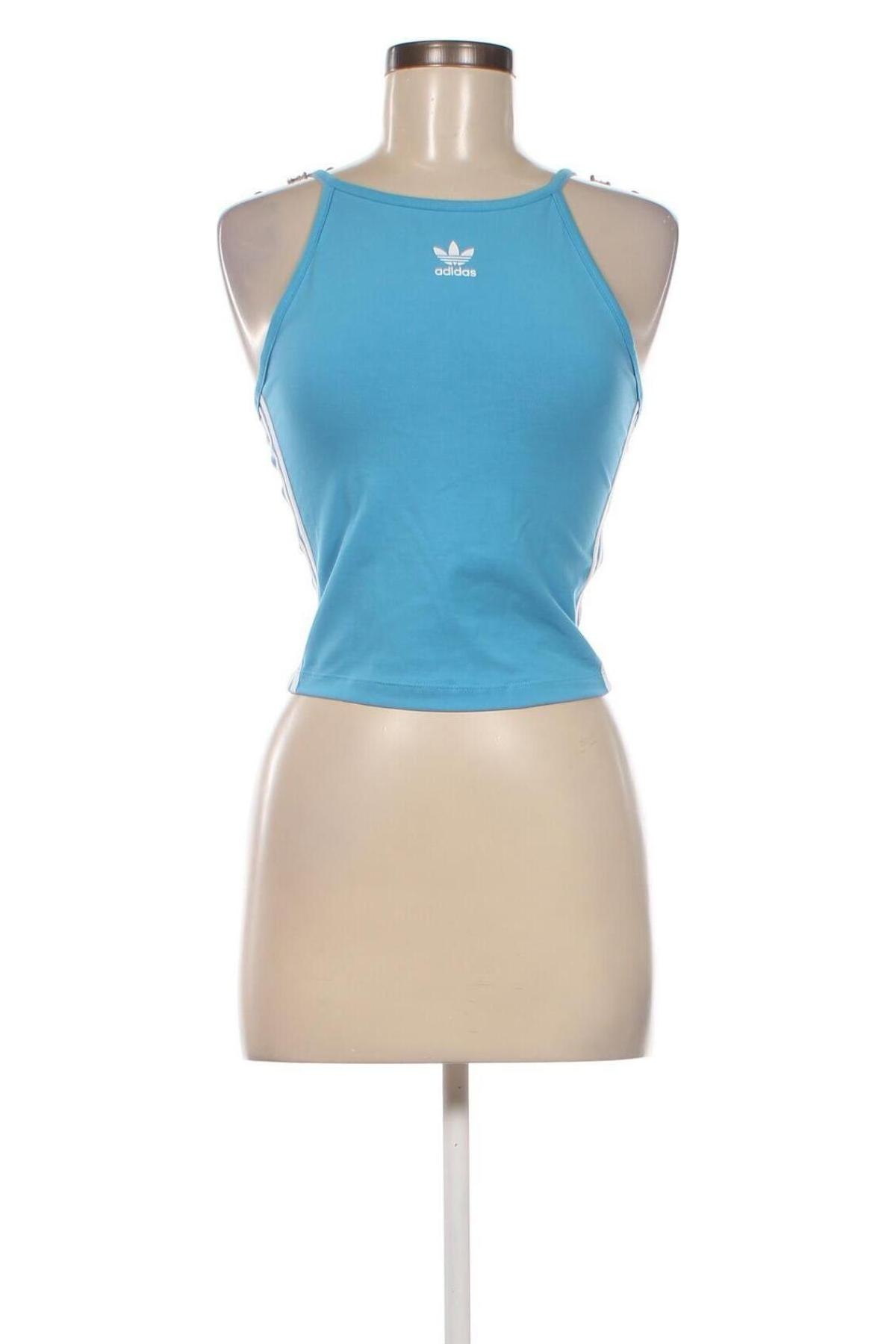 Damska koszulka na ramiączkach Adidas Originals, Rozmiar XS, Kolor Niebieski, Cena 33,69 zł