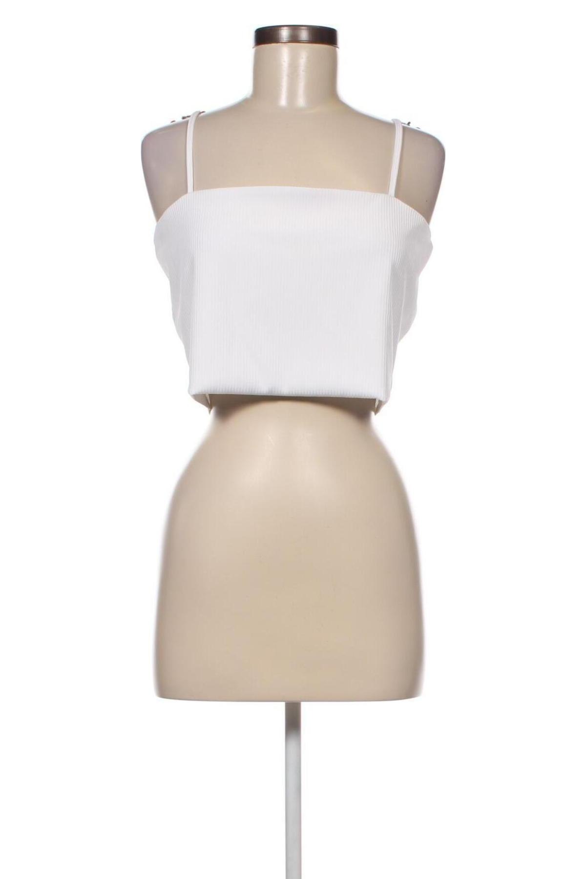 Γυναικείο αμάνικο μπλουζάκι Monki, Μέγεθος XL, Χρώμα Λευκό, Τιμή 3,13 €