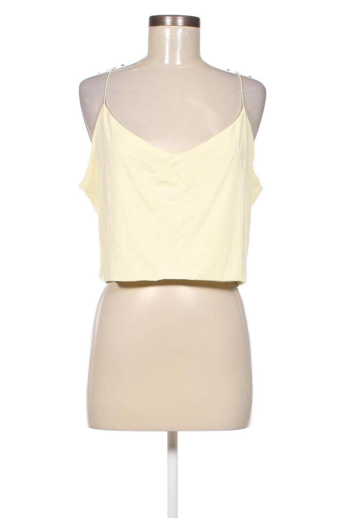 Γυναικείο αμάνικο μπλουζάκι Weekday, Μέγεθος XL, Χρώμα Κίτρινο, Τιμή 3,14 €