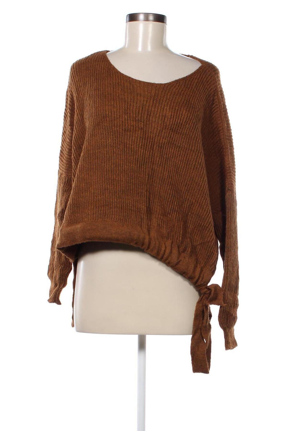 Дамски пуловер, Размер L, Цвят Кафяв, Цена 4,35 лв.