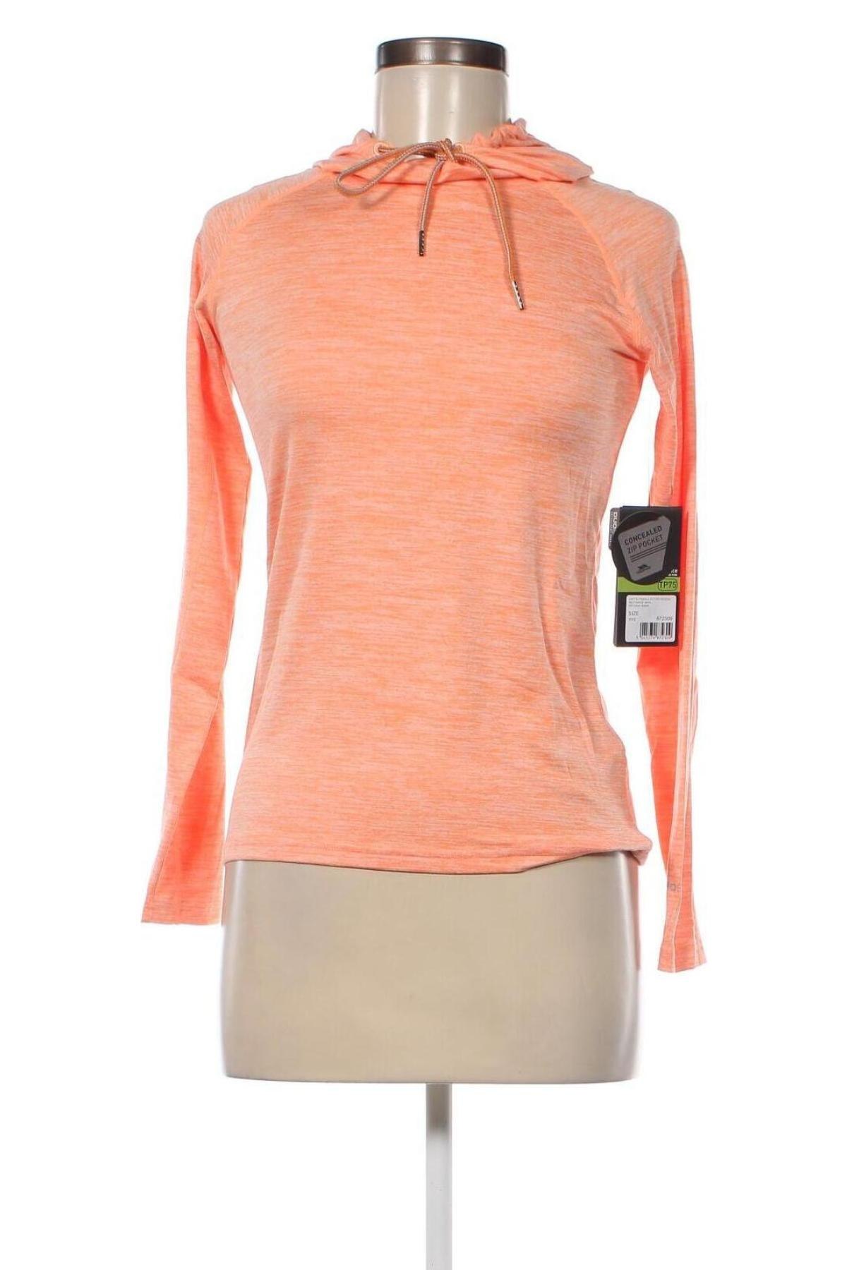 Γυναικείο φούτερ Trespass, Μέγεθος XXS, Χρώμα Πορτοκαλί, Τιμή 5,78 €