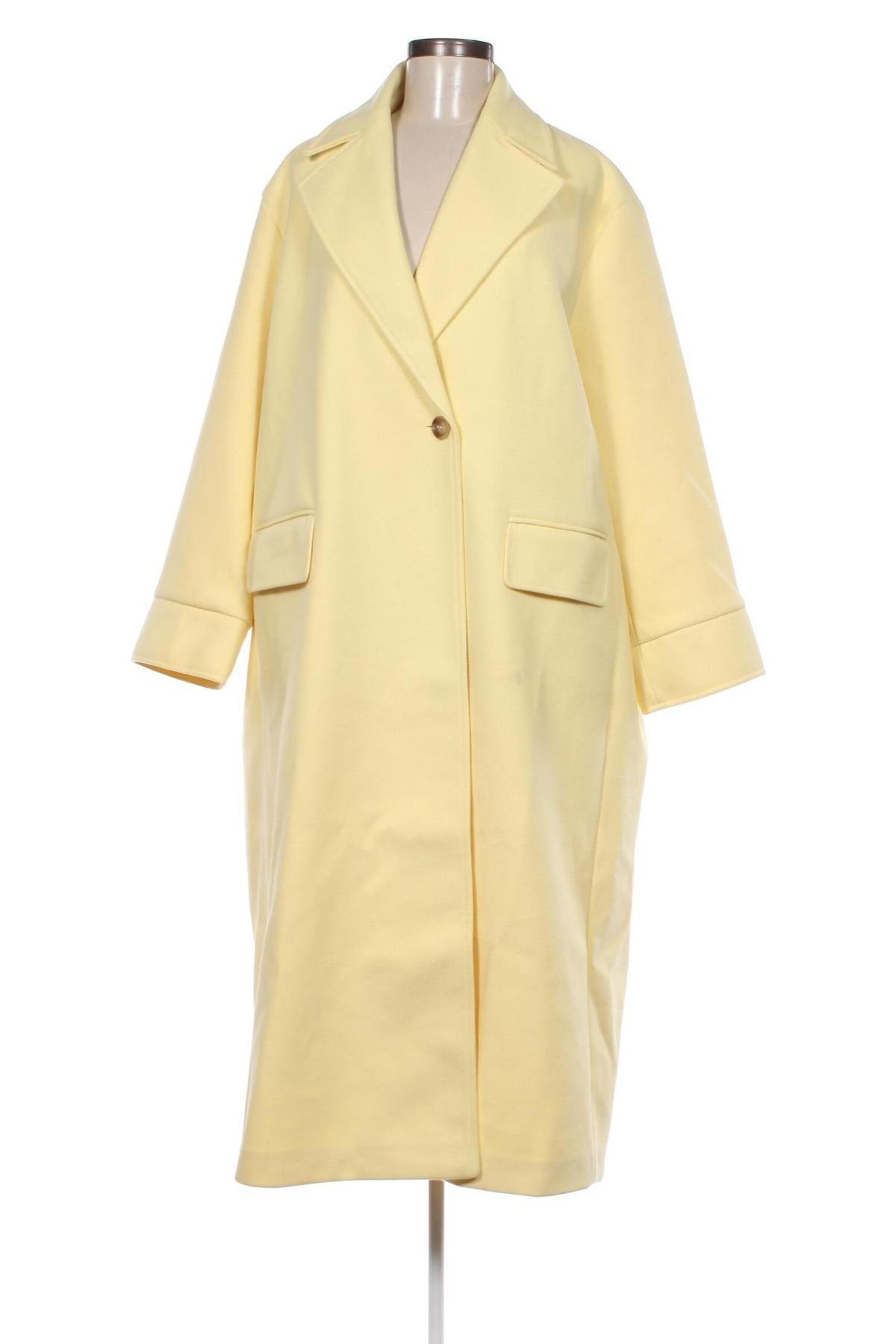 Γυναικείο παλτό Gina Tricot, Μέγεθος L, Χρώμα Κίτρινο, Τιμή 19,59 €