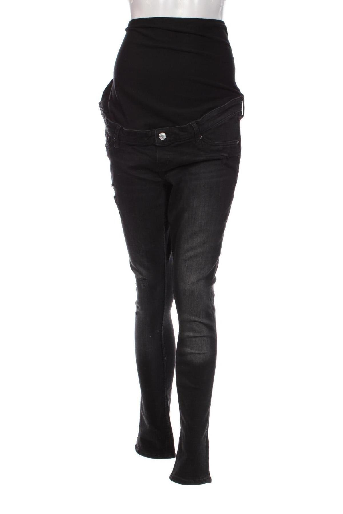 Дънки за бременни H&M Mama, Размер XL, Цвят Черен, Цена 6,96 лв.