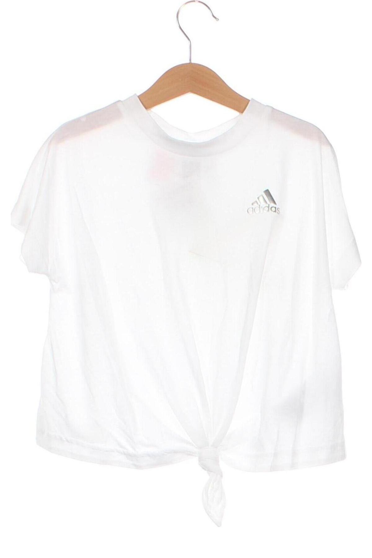 Dziecięca sportowa bluzka Adidas, Rozmiar 6-7y/ 122-128 cm, Kolor Biały, Cena 33,69 zł