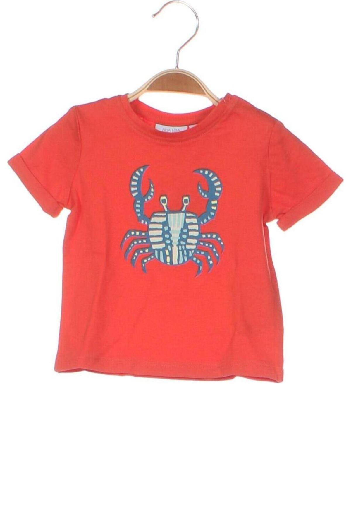 Детска тениска Noa Noa, Размер 3-6m/ 62-68 см, Цвят Червен, Цена 6,86 лв.