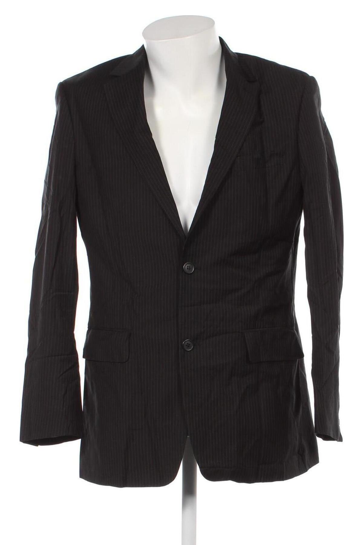 Ανδρικό σακάκι Dressmann, Μέγεθος L, Χρώμα Μαύρο, Τιμή 3,46 €