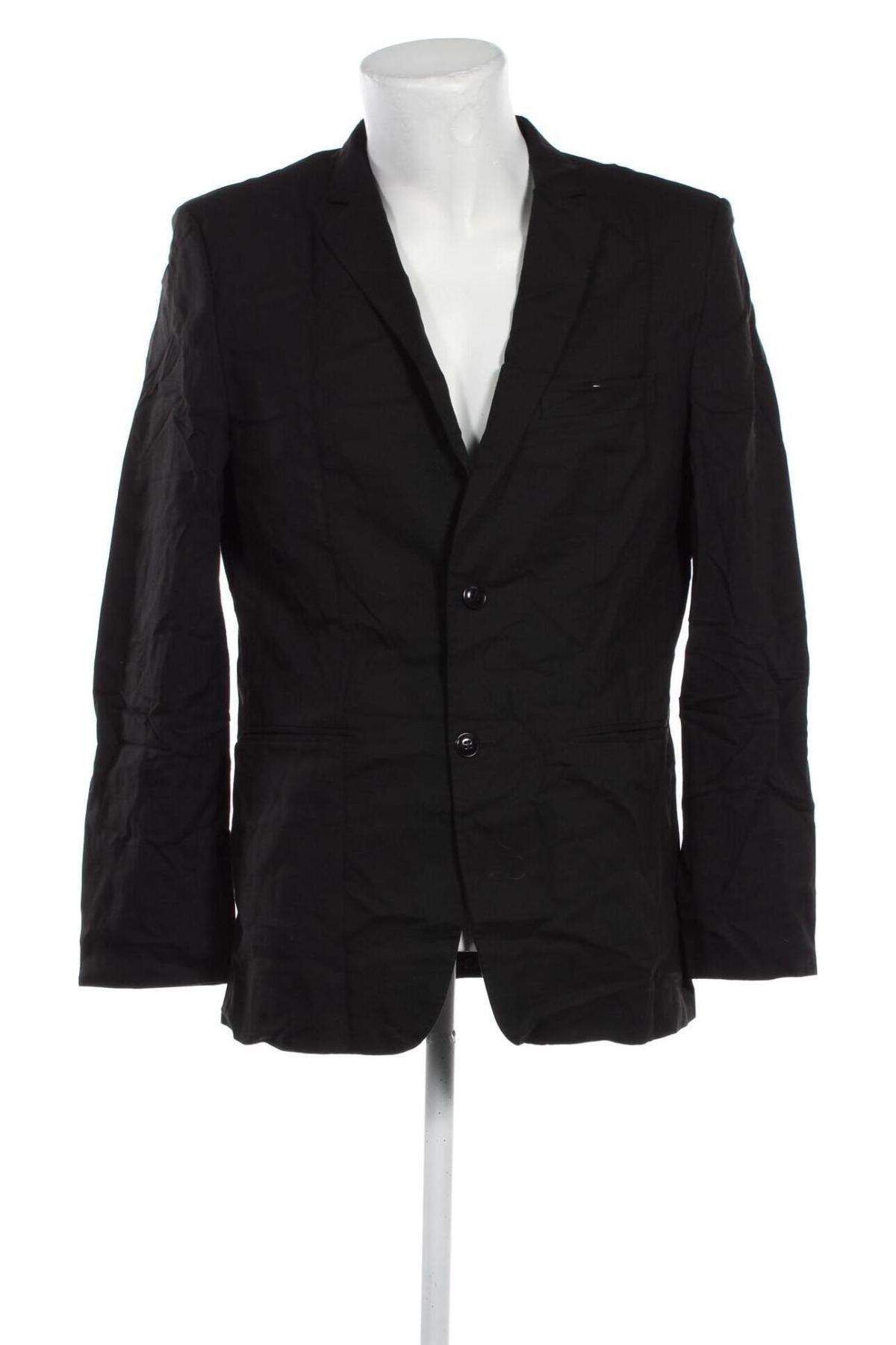 Мъжко сако Zara Man, Размер XL, Цвят Черен, Цена 9,75 лв.