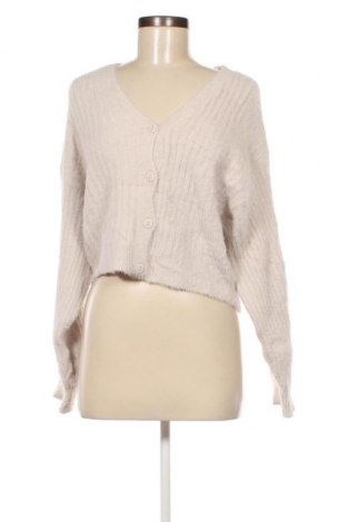 Damen Strickjacke Bershka, Größe L, Farbe Beige, Preis 7,49 €