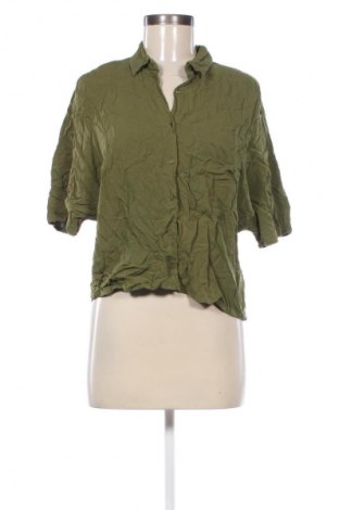 Cămașă de femei Pull&Bear, Mărime M, Culoare Verde, Preț 49,99 Lei