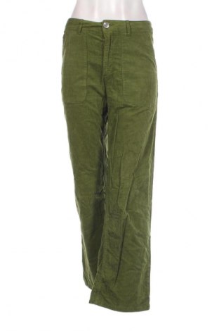 Pantaloni de velvet de femei, Mărime S, Culoare Verde, Preț 95,99 Lei