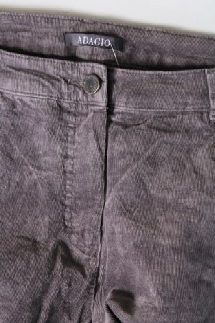 Pantaloni de velvet de femei Adagio, Mărime L, Culoare Gri, Preț 95,99 Lei