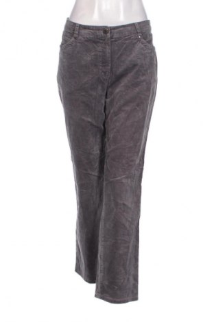 Pantaloni de velvet de femei Adagio, Mărime L, Culoare Gri, Preț 38,99 Lei