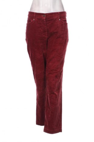 Pantaloni de velvet de femei Adagio, Mărime XL, Culoare Roșu, Preț 95,99 Lei