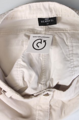 Pantaloni de velvet de femei Gina Benotti, Mărime XL, Culoare Ecru, Preț 38,99 Lei