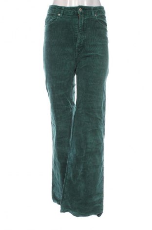 Pantaloni de velvet de femei H&M Divided, Mărime S, Culoare Verde, Preț 95,99 Lei