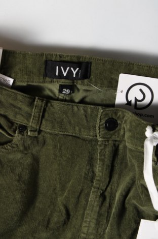 Pantaloni de velvet de femei Ivy Copenhagen, Mărime L, Culoare Verde, Preț 178,99 Lei