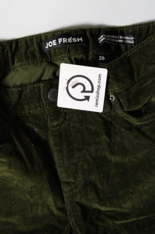 Pantaloni de velvet de femei Joe Fresh, Mărime S, Culoare Verde, Preț 38,99 Lei