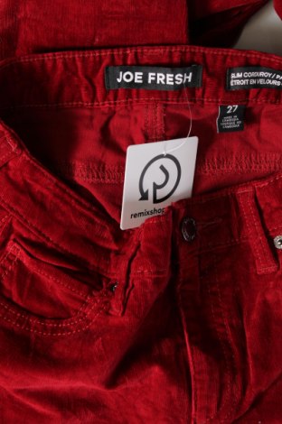 Pantaloni de velvet de femei Joe Fresh, Mărime S, Culoare Roșu, Preț 33,99 Lei