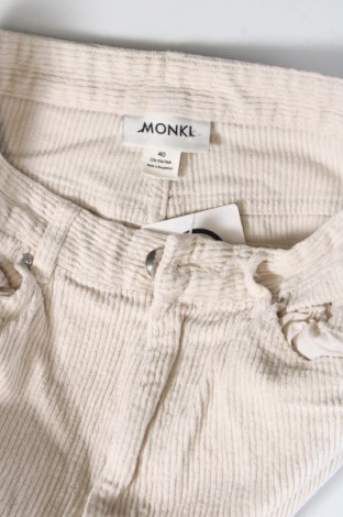 Pantaloni de velvet de femei Monki, Mărime M, Culoare Ecru, Preț 29,99 Lei