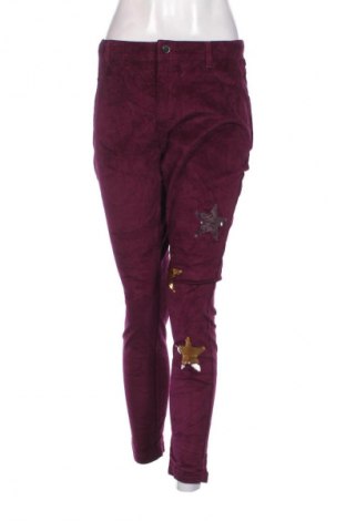 Pantaloni de velvet de femei Route 66, Mărime XXL, Culoare Roșu, Preț 31,99 Lei