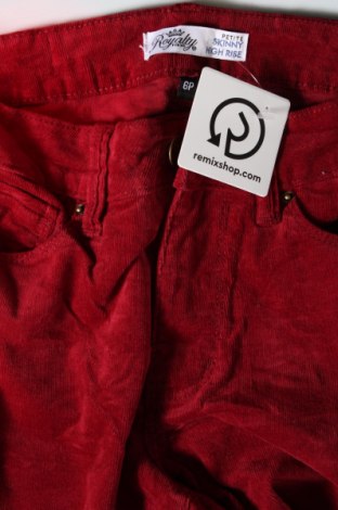 Damen Cordhose Royalty, Größe S, Farbe Rot, Preis € 6,49