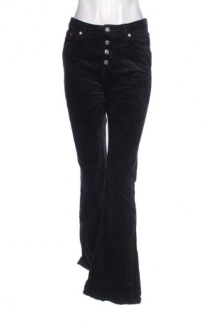 Pantaloni de velvet de femei Zara, Mărime L, Culoare Negru, Preț 44,99 Lei