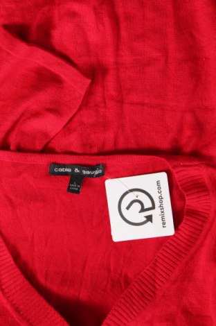 Damenpullover Cable & Gauge, Größe L, Farbe Rot, Preis € 8,49