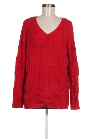 Damski sweter Croft & Barrow, Rozmiar XXL, Kolor Czerwony, Cena 46,99 zł