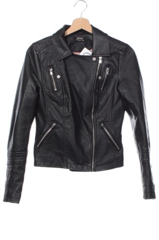 Damen Lederjacke ONLY, Größe XS, Farbe Schwarz, Preis 25,92 €