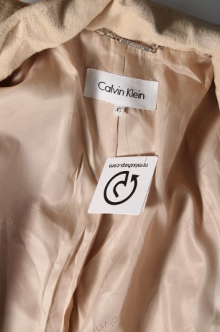 Дамско палто Calvin Klein, Размер M, Цвят Екрю, Цена 342,49 лв.