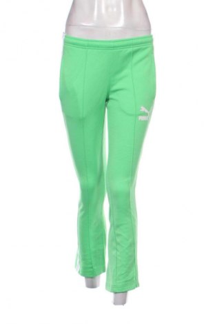 Pantaloni trening de femei PUMA, Mărime XS, Culoare Verde, Preț 75,99 Lei