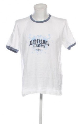 Herren T-Shirt Adidas, Größe M, Farbe Weiß, Preis € 12,28