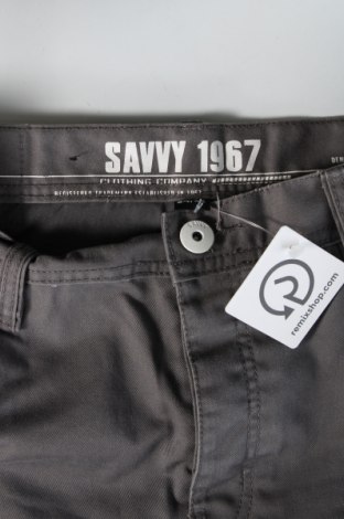 Pantaloni de bărbați Savvy, Mărime L, Culoare Gri, Preț 71,99 Lei