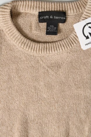 Herrenpullover Croft & Barrow, Größe XXL, Farbe Beige, Preis 11,49 €