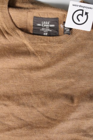 Herrenpullover H&M L.O.G.G., Größe M, Farbe Beige, Preis 24,99 €