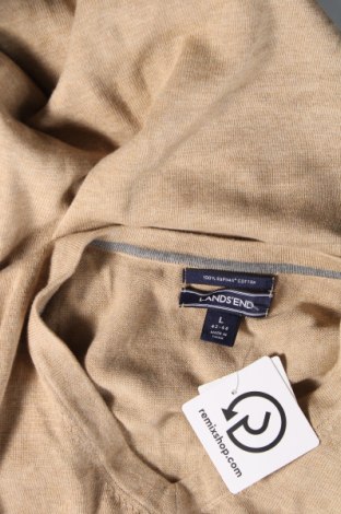 Herrenpullover Lands' End, Größe L, Farbe Beige, Preis 10,49 €