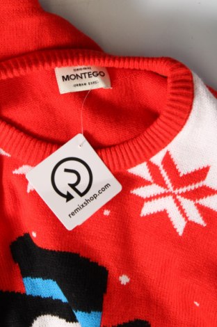 Męski sweter Montego, Rozmiar 3XL, Kolor Czerwony, Cena 72,99 zł