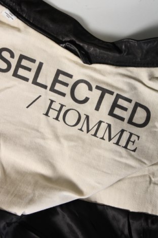 Ανδρικό δερμάτινο μπουφάν Selected Homme, Μέγεθος XXL, Χρώμα Μαύρο, Τιμή 105,99 €