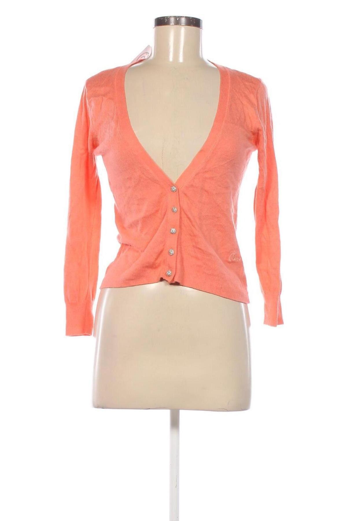 Damen Strickjacke, Größe S, Farbe Orange, Preis 6,99 €