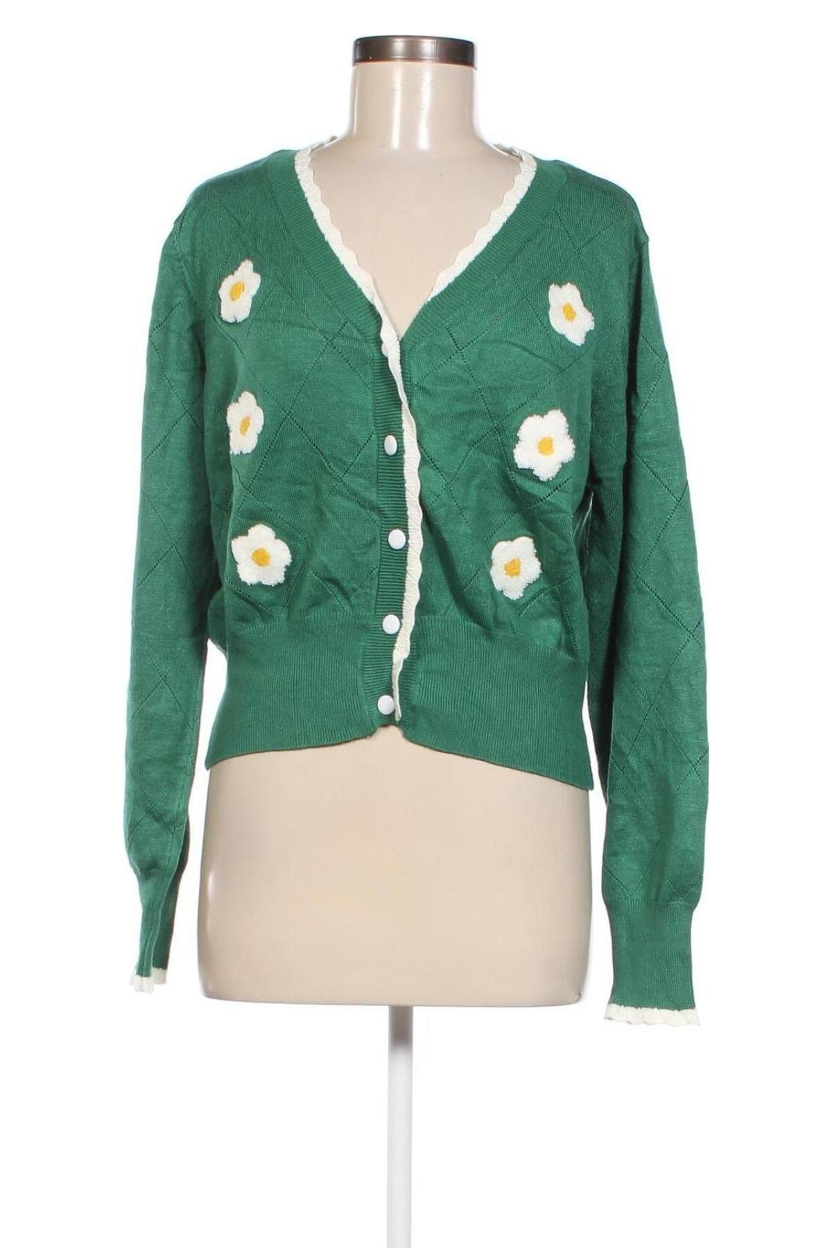 Cardigan de damă Belle Poque, Mărime XL, Culoare Verde, Preț 305,99 Lei