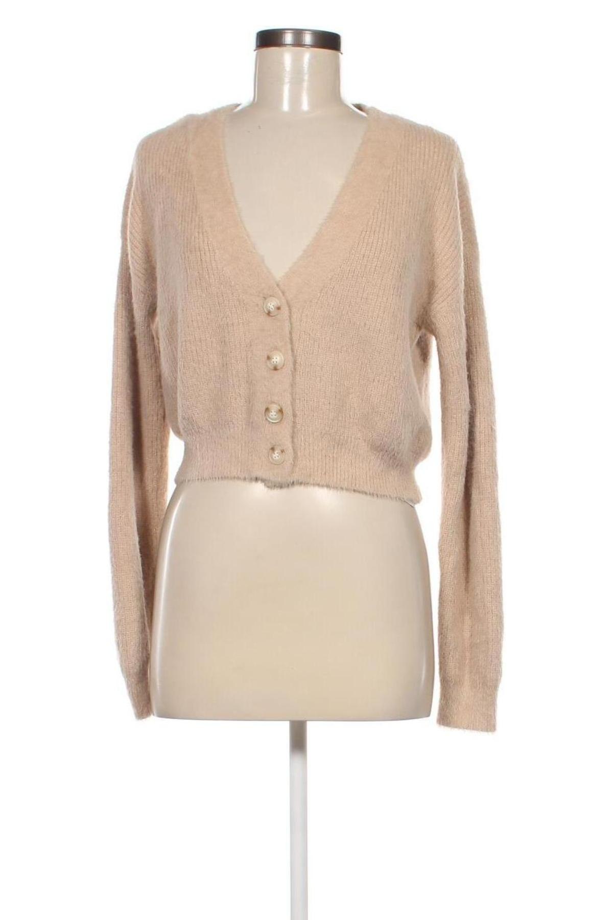 Damen Strickjacke Bershka, Größe M, Farbe Beige, Preis € 9,99