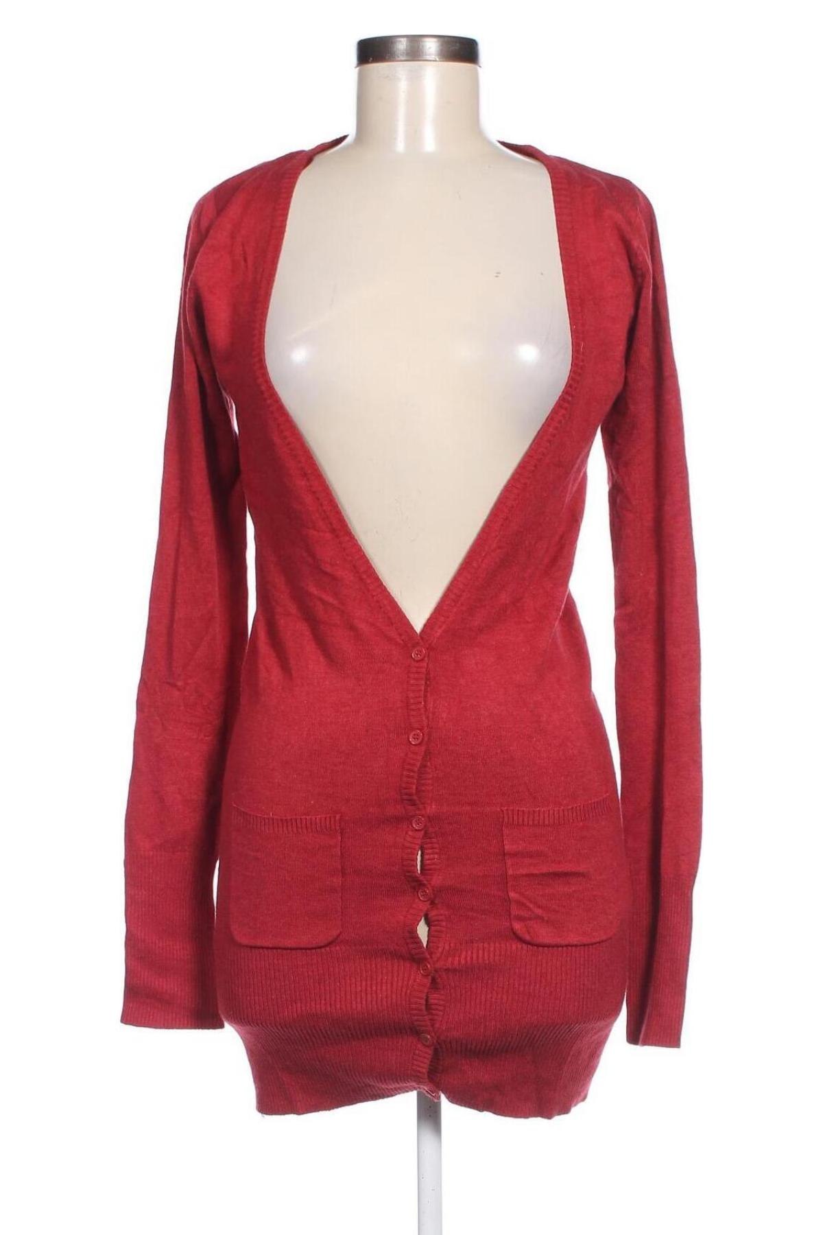 Damen Strickjacke Bershka, Größe M, Farbe Rot, Preis € 6,49