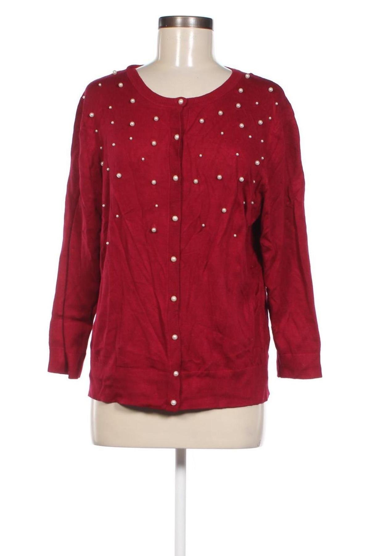 Damen Strickjacke Jeanne Pierre, Größe XL, Farbe Rot, Preis 4,99 €