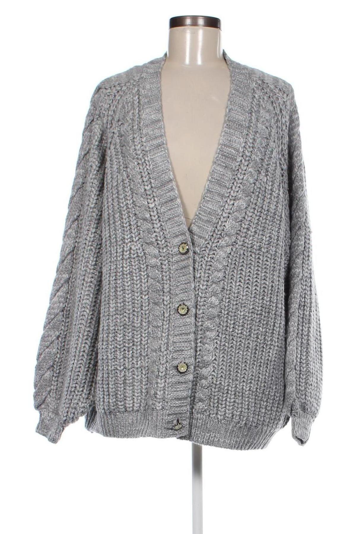 Damen Strickjacke KappAhl, Größe L, Farbe Grau, Preis 23,99 €