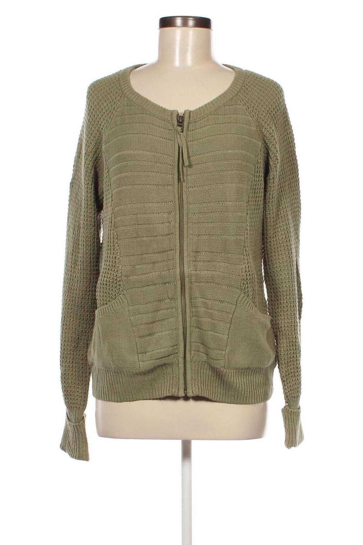 Damen Strickjacke Sonoma, Größe L, Farbe Grün, Preis 16,49 €